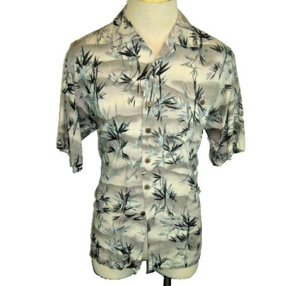 Mens Luau Multicolor Floral Aloha Hawaiian Island Casual Shirt sz M